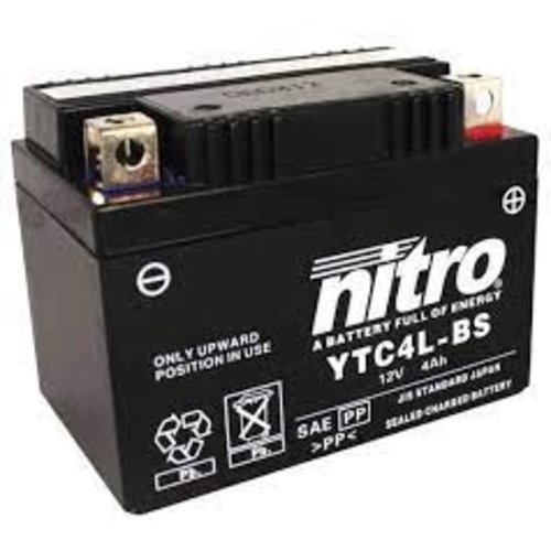 NITRO YTC4L-BS Super Sealed Battery