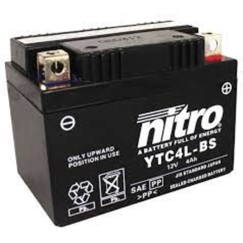 NITRO YTC4L-BS Super versiegelte Batterie