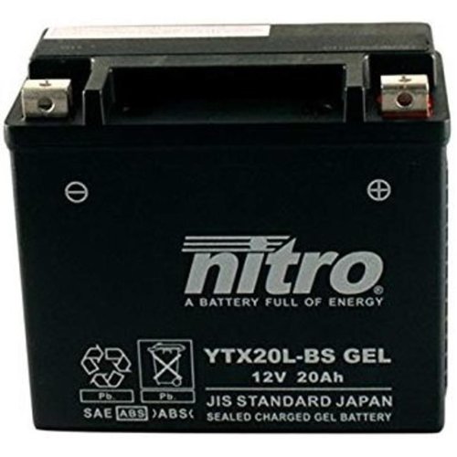 NITRO NTZ20L-BS Super versiegelte Batterie