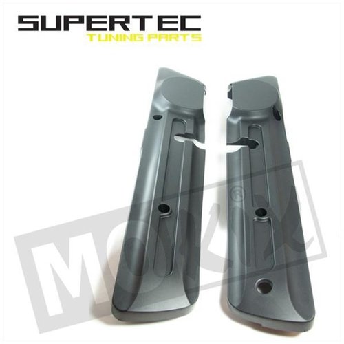 Supertec Ensemble de couvercles latéraux Vespa Citta noir