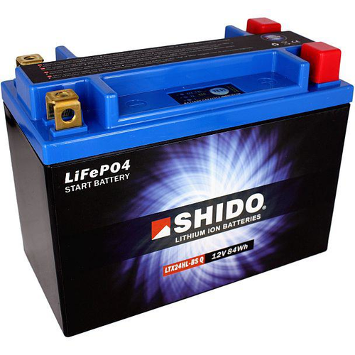 Shido LTX24HL-BS Q Batterie Lithium Ion 4 Bornes
