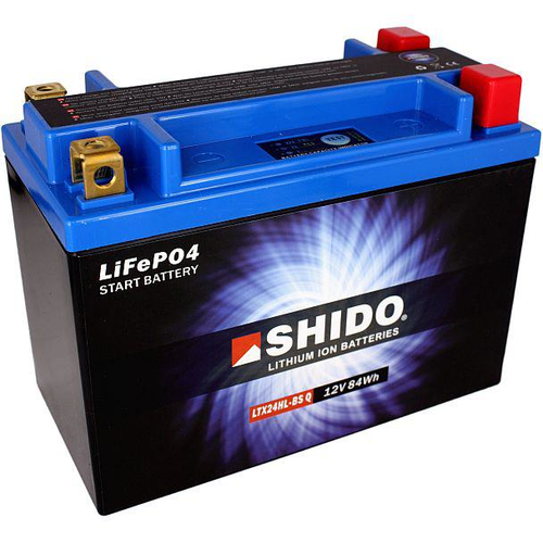 Shido LTX24HL-BS Q Lithium-Ionen-Akku mit 4 Anschlüssen