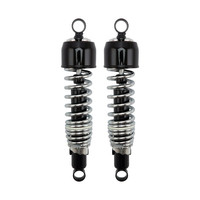 325mm Eye/Eye Amortiguadores Negro/Cromo con muelles cromados para Honda CX500/VT750C/CB900C 1978-1983 | Kawasaki KZ650/KZ750/VN700 1969-1988 | Suzuki GT550/GS650GLX/VS700 1970-1986 | Yamaha XS650/XJ750/VMX-12N 1975-1986