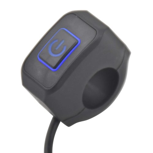 1 Button Manual-Return Headlight Switch - blue