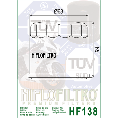 Hiflo Oliefilter HF138C