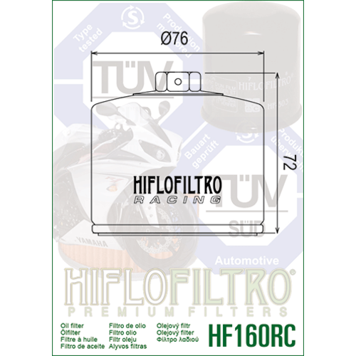 Hiflo Oliefilter HF160RC