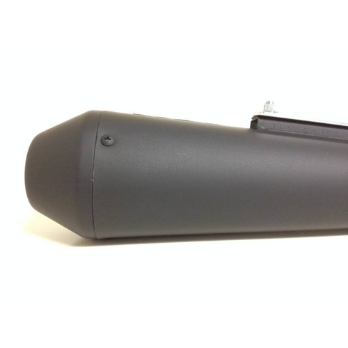 Emgo Megaton Silenciador Universal de Acero Negro - Variable 38-44.5mm, 435mm de longitud