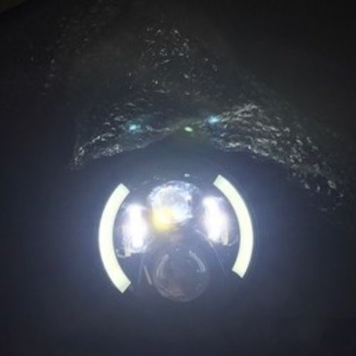 7 " Multi LED Koplamp + Knipperlichten Black Type 2