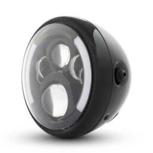 7 " Multi LED Koplamp + Knipperlichten Black Type 2