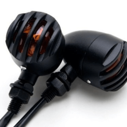 Set Flat Black Steampunk Turn Signals