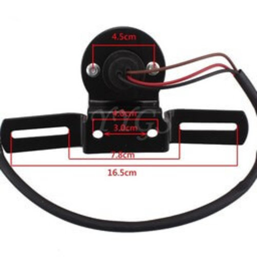 Cafe Tail Light with Plate Holder