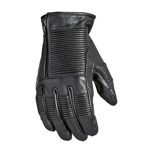 Roland Sands Bronzo-Lederhandschuhe – Schwarz