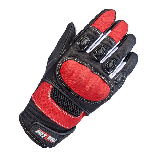 Biltwell Bridgeport Gants - Rouge/Noir