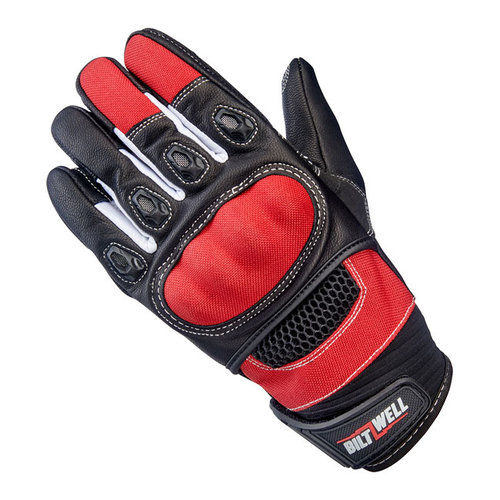 Biltwell Bridgeport Handschoenen - Rood/Zwart
