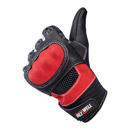 Biltwell Bridgeport Gants - Rouge/Noir