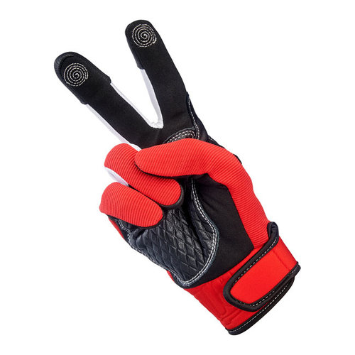 Biltwell Baja Gants - Rouge/Noir