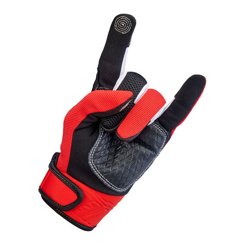 Biltwell Baja Gants - Rouge/Noir