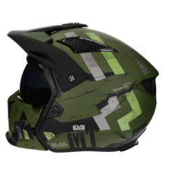 Helmet Streetfighter SV Skull Matt Green-(Choose Size)