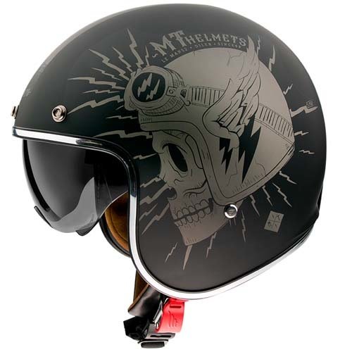 MT Helmets Helmet Le Mans II SV Diler Matt Black/Grey-(Choose Size)