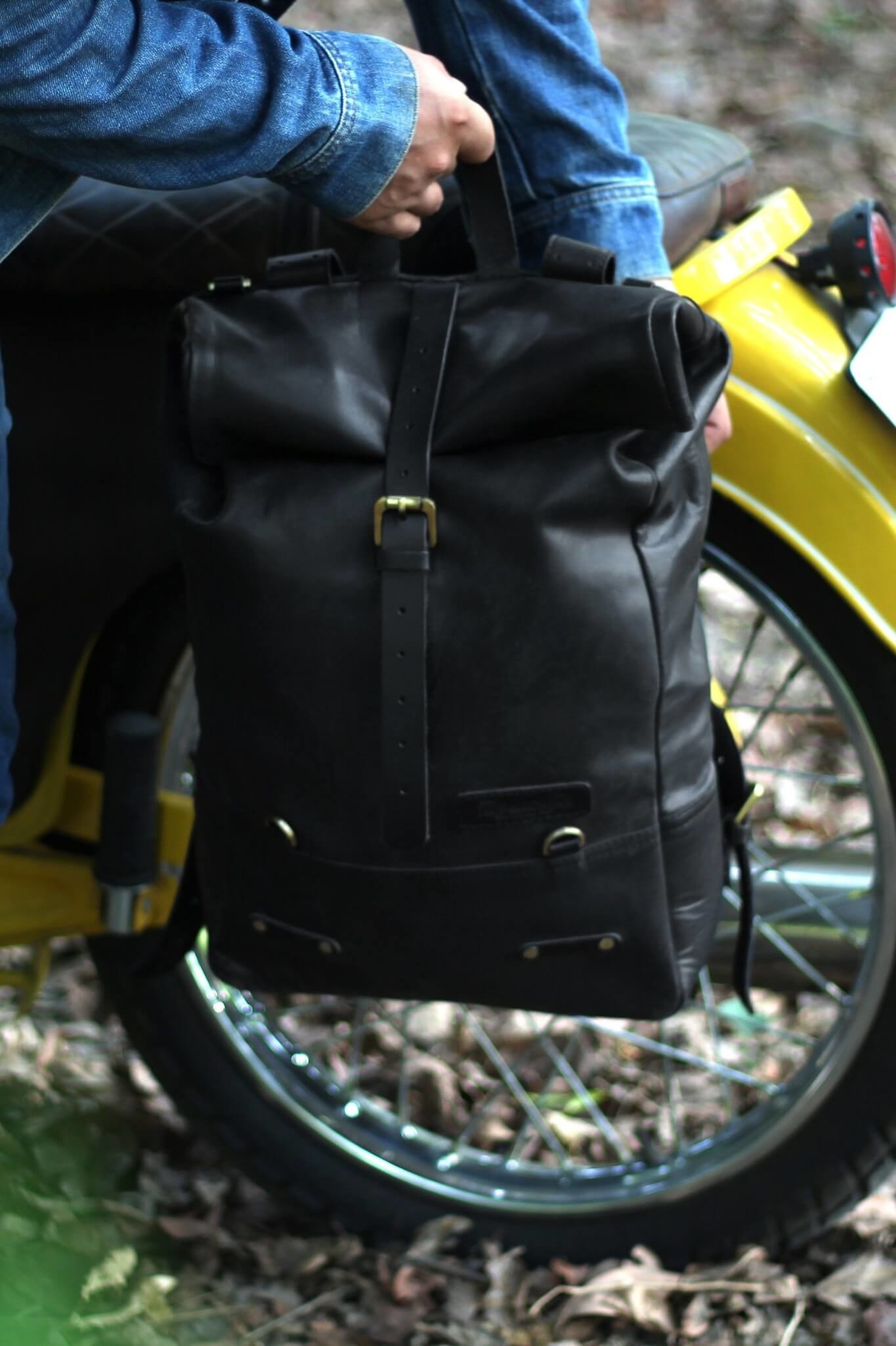 Backpack Pannier Classic Roll Top Black