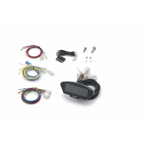 Daytona Cuadro multifunción Speedo/Tacho ABS Matte Black con pantalla LCD, cuentarrevoluciones y voltímetro