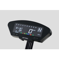 Compteur multifonction Speedo/Tacho ABS Matte Black avec écran LCD, compte-tours et voltmètre