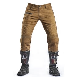 Mens Distressed Brown Leather pant Jeans style Motorcycle Biker Style   SUPER THROTTLE