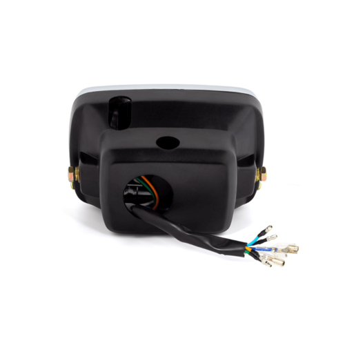 7 "Zwart & Chrome universele rechthoekige koplamp + richtingaanwijzers - Emark