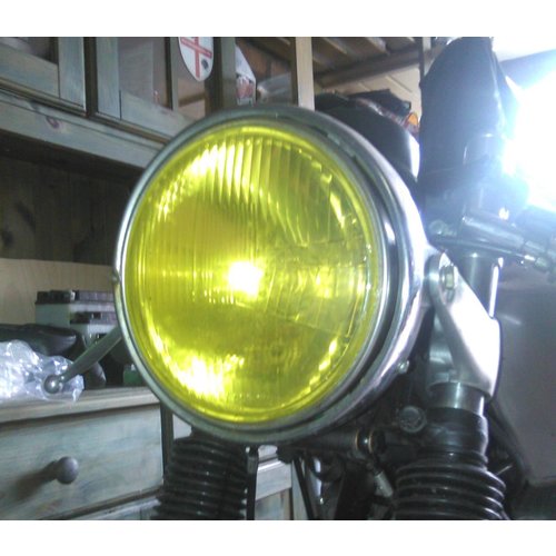 Sticker jaune pour optique de phare moto - Creativ Garage