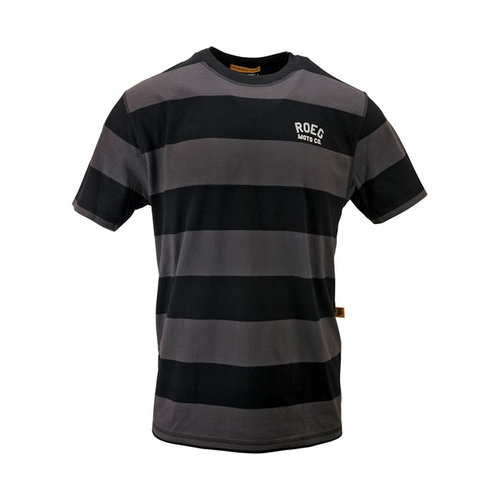 Roeg Cody Gestreiftes T - shirt - Schwarz/Grau