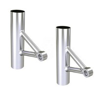 Aluminum Head Light Brackets (1 pair), Wrenchmonkees/GibbonSlap style - Polished
