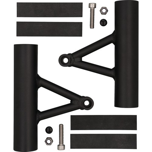 Kedo Soportes de Aluminio para Faros Delanteros (1 par), Estilo Wrenchmonkees/GibbonSlap - Revestimiento Negro