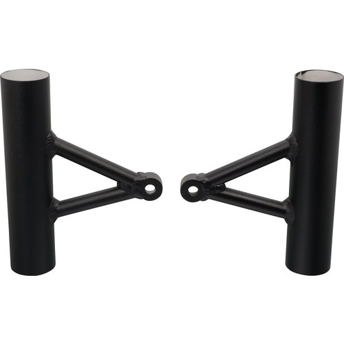 Kedo Staffe per fari Anteriori in Alluminio (1 paio), Stile Wrenchmonkees/GibbonSlap - Rivestite di Nero