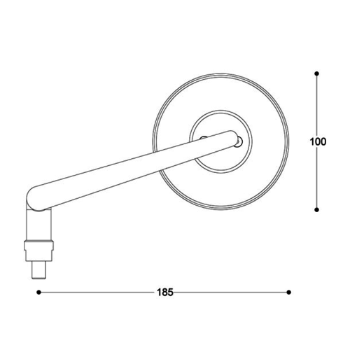 Barracuda Specchietti da Manubrio Universali SKIN-S B-LUX in Coppia | (Scegli il Colore)