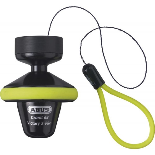 Abus GRANIT Victory XPlus 68 Yellow Remschijfslot met 14 mm gehard stalen bout en ABUS XPlus cilinder