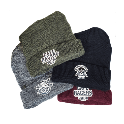 MCU Caferacers United Beanie v2 Red  (Choose design)