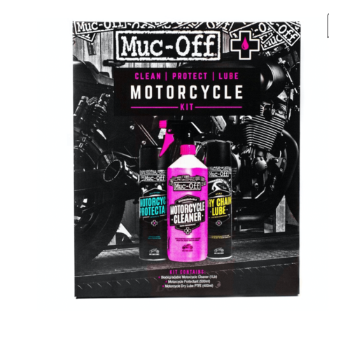 Muc-Off Kit d'entretien moto "Clean, protect and lube"
