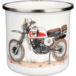 Coffee Mug Enamel XT Dakar Red