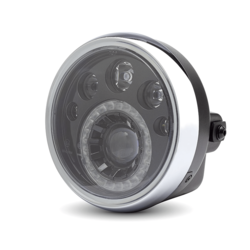 7 "Black & Chrome Multi Projektor LED Scheinwerfer