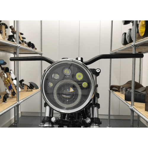 Phare projecteur LED 7  pouces chrome Harley Davidson