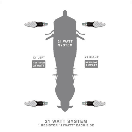 Barracuda Résistance indicatrice universelle pour système 21 watts | Paire