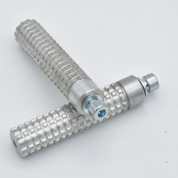 Gefreesde Voetsteunpennen - 22 x 100 mm | Aluminium, Zilver