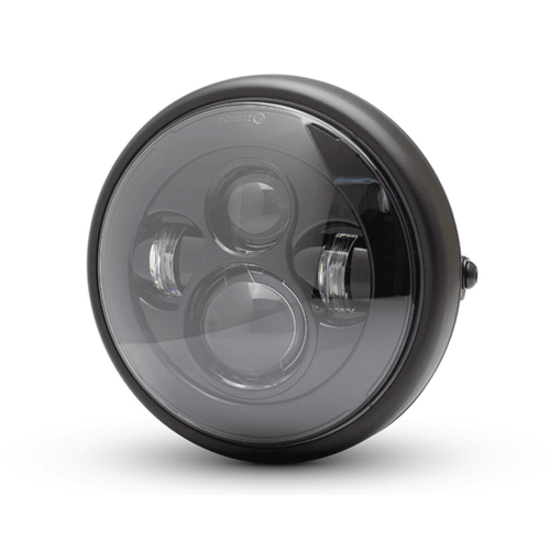 7" Universal Metal Shorty LED Headlight Matte black