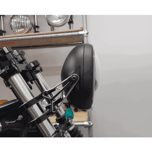 7 "Universal Metal Shorty LED Scheinwerfer Mattschwarz