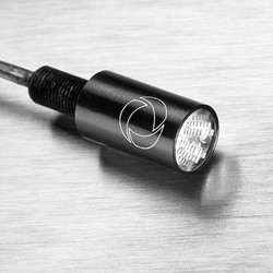 Atto DF Mini Indicatore LED Integrato con Vetro Trasparente 3 in 1 | Nero