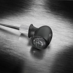 Mini Indicatore LED Atto RB Dark vm con Lente Fortemente Colorata | Nero