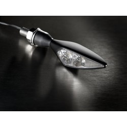Indicateur Micro Rhombus Extreme avec Verre Transparent Avant Gauche et Arrière Droit | Le Noir