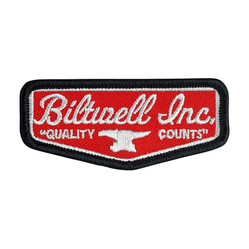 Biltwell Schild-Patch | Rot, Grau, Schwarz