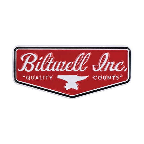 Biltwell Emaille-Pin-Schild | Rot-Weiss