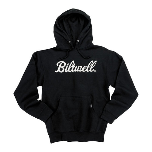 Biltwell Felpa con Cappuccio Pullover Script Nera | (Scegli Taglia)